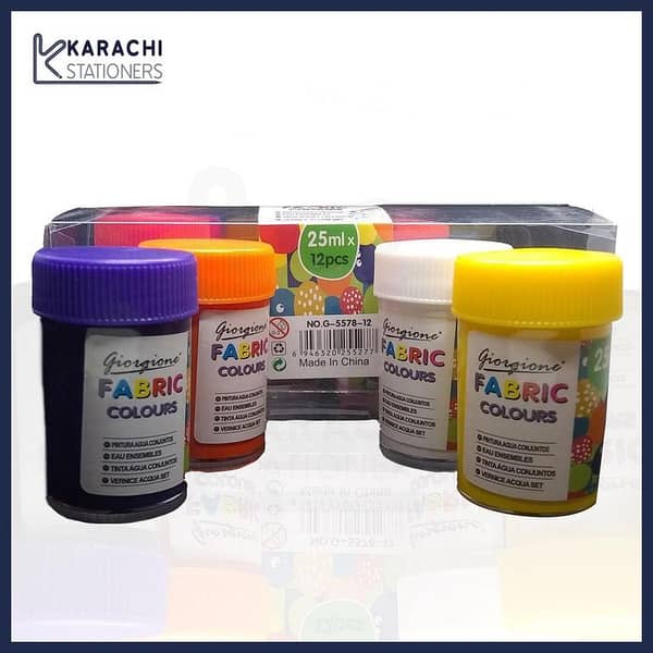 Fabric Paint colour color 25ml 12 pcs set (Textile)