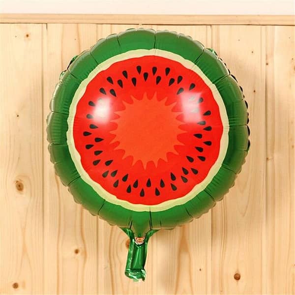 Round Shaped Foil Balloons - Watermelon, Kiwi, Orange for Kids' Birthday Party Decoration - K. S.