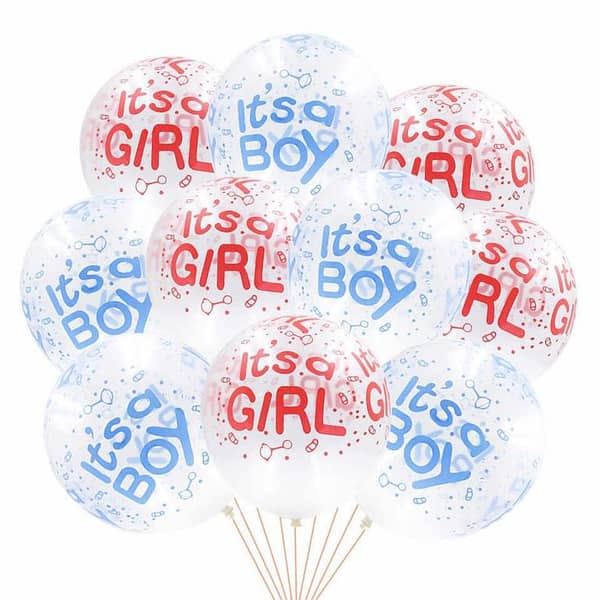 Pink / Blue / Transparent Latex Balloons (Its a Girl / Its a Boy) for Decoration and Baby Shower Celebration (10 pcs),-(K. S. )