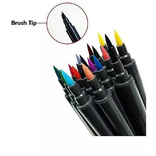 SignMe Pack of 48 Dual Tip Watercolor Brush Markers for Sketching, Painting and Coloring M AND G - Multicolor