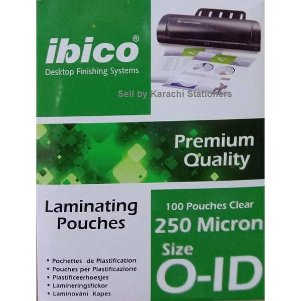 OID 250M 100pcs Lamination Pouches O-ID 250 Microns Lamination Pouch Hard Binding Card Pouch Laminating Pouch OID O. I. D.