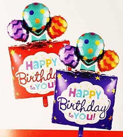 Happy Birthday Gift Square Shaped Foil Balloon For Birthday Celebration and Decoration,-(K. S. )