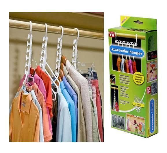 Wonder Hanger Hang Your 5 Garments, Purses Neat and Wrinkle Free Triple Your Closet Space Closet Wardrobe Organizer Supports 20 LBS