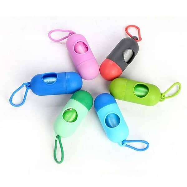 Disopsable Baby Diapers Bag Box Kit Portable Baby Diapers Platics Bags | Pet Waste Bag Dispenser Pill Shaped Rubbish Bags Garbage Bag Removable Box Nappy Bag with Rope/hooks Multicolor KS