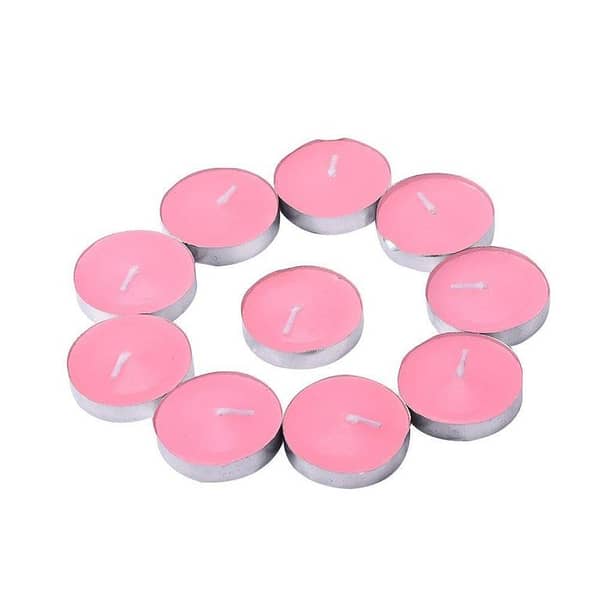 Pack Of 10 - Romantic Floating Tea Light Sweet Scented Wax Candles,-(K. S. )