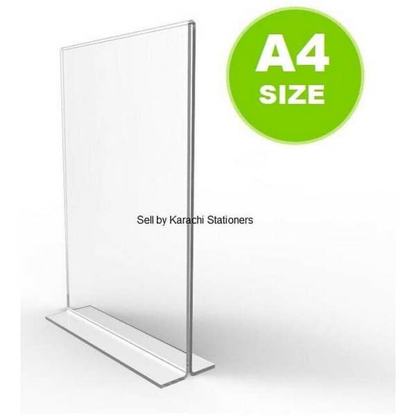 Straight A4 display stand Brochure flyer holder A4 Acrylic Leaflet Dispenser display Stand L-type Clear Acrylic Sign Poster Advertising Desktop Table Price Tag Display Stand Holder