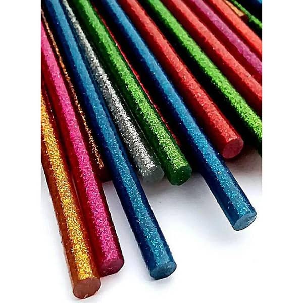 12-Piece Set of 11mm Thick Multicolor Glue Sticks for Large Hot Glue Guns