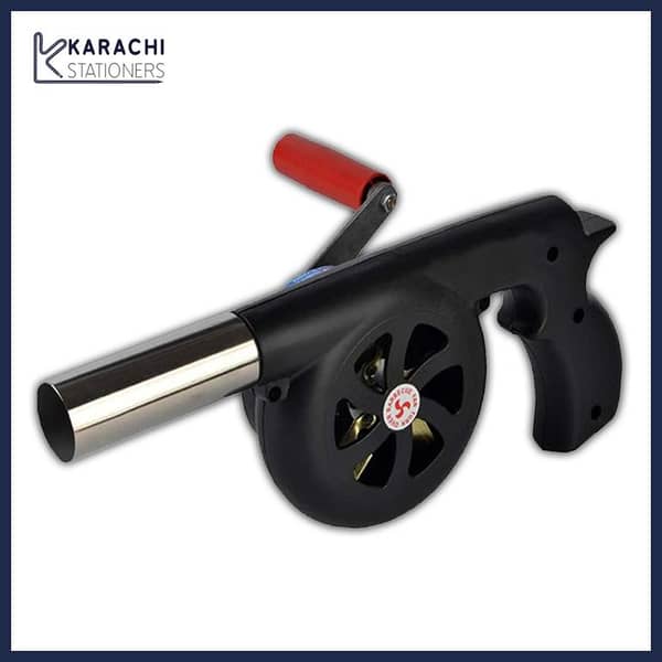 Portable Barbeque Air Blower with Manual Handle Speed Control and Metal Fan Blade for Outdoor Barbecue Fire Bellow, Camping and Hiking Picnic KS