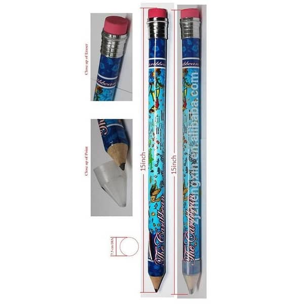 Set of 2 Jumbo 15-Inch Pencils with Sharpener