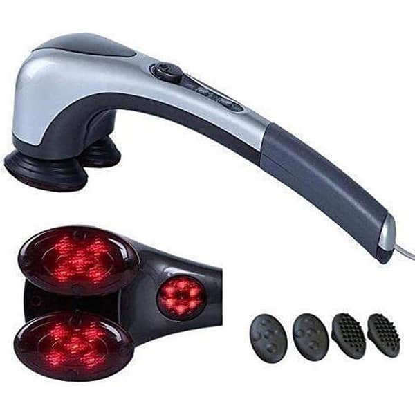 Double Head Full Body Massager -2251 Max Top Full Body Hand Held Double Headed Massage Machine Massage Hammer Infrared Massager Handheld Deep Tissue Massager Electric Double Head Massager for Muscles Back Foot Neck Shoulder Leg Calf Pain Relief KS