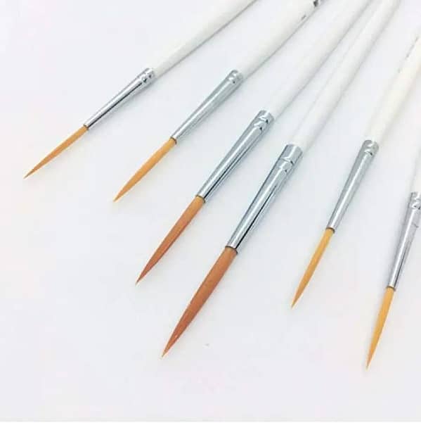 3Pcs long hair Paint Brushes Artist Water Color Series All Brush Sizes 0,00,000 KS