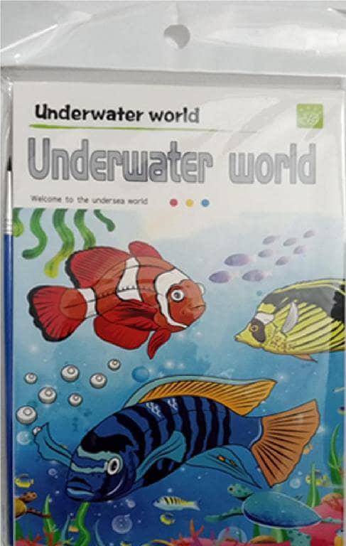 1 Book Magic Drawing Doodle Water Color Painting Book 12 Pages With 1pcs Brush KS