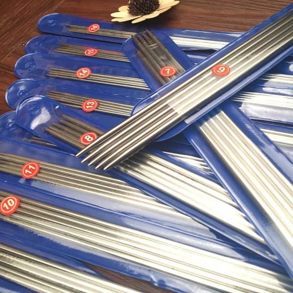 5PCS/SET 25cm stainless steel Straight knitting needles (set of five) crochet hooks knitting needles set Size 4mm-KS