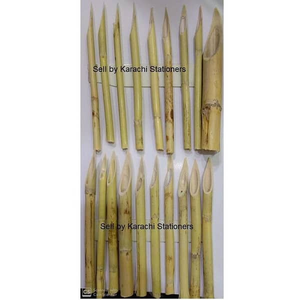 Set of 19pcs x 6inch length Bamboo Reed Calligraphy Wooden Pens