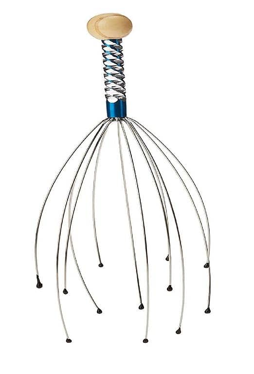 Metal Octopus Head Relaxing Massager Scalp Handheld Equipment Tingler Scratcher for Deep Relaxation Stress Relief Pulling Wires With Gentle Beads KS