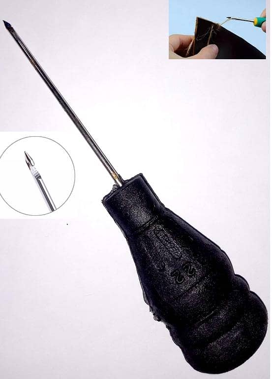 Sewing Crochet Plastics Steel Sticher Sewing Awl For Shoes Repair-KS