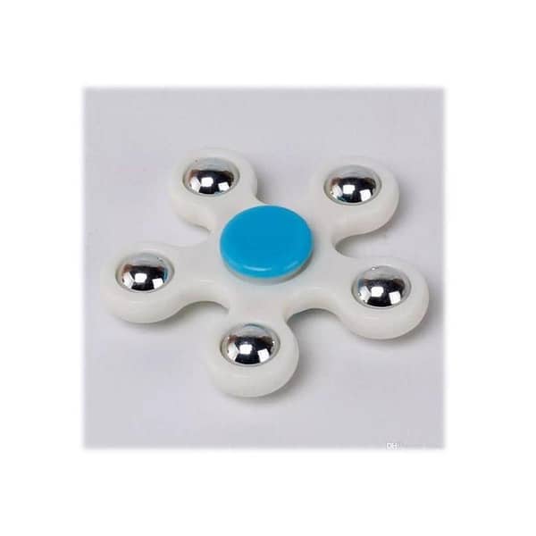 5 Balls Fidget Spinner Stress Reducer Toy - White-(K. S. )