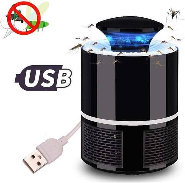 Electric Mosquito_ Trap_ Blue Light | Mosquito_ Killer_ Lamp with USB Power | Suction Fan No Zapper Child Safe