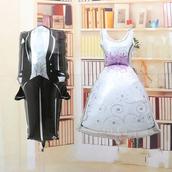 2 pcs New Bridegroom Groom Bride Balloon Wedding Decoration Aluminum Foil Balloon Wedding Balloons Marriage Decoration Balloon,-(K. S. )