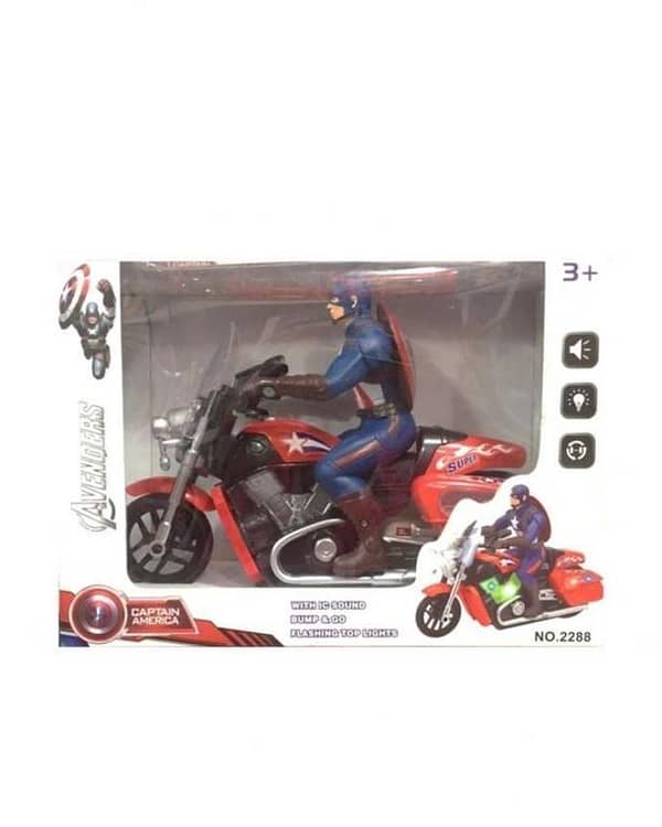2288 - Captain America with Bike For Kids - Multicolour-(K. S. )