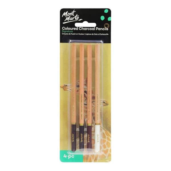 Mont Marte Colored Charcoal Pencils - 4 pcs (MPN0085)