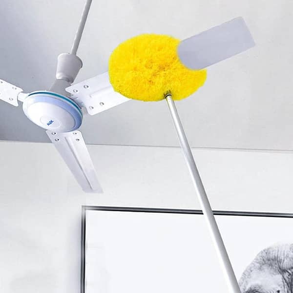 Ceiling Fan Duster Multipurpose Long Adjustable Handle and Washable Microfiber Brush Cleaning Brush Home Cleaning Tool KS