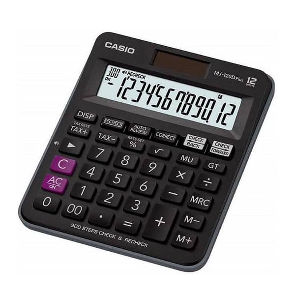 C. a. s. i. o. MJ 120D Plus 300 Steps Check and Correct Desktop Calculator with Tax & GT Keys & On Display Indication of Active Constant (K) (Black)