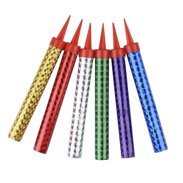 Birthday Sparkling Candles - Pack of 6 (Multi Color),-(K. S. )