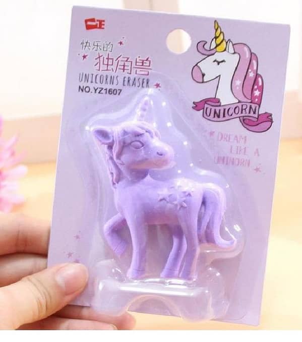 Purple - Creative Animal Unicorn Eraser YZ1607