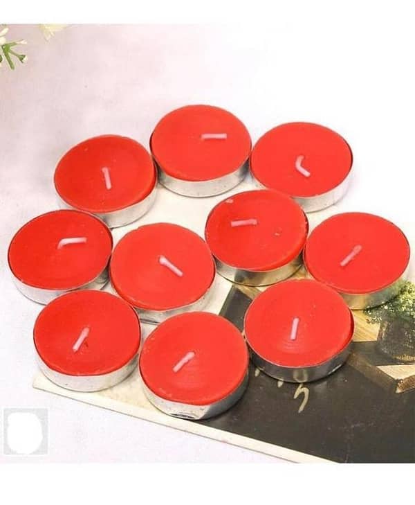 Pack Of 10 - Romantic Floating Tea Light Sweet Scented Wax Candles,-(K. S. )