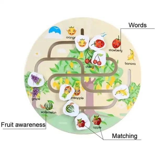 Fruit Maze Wooden Craft for Kids KS