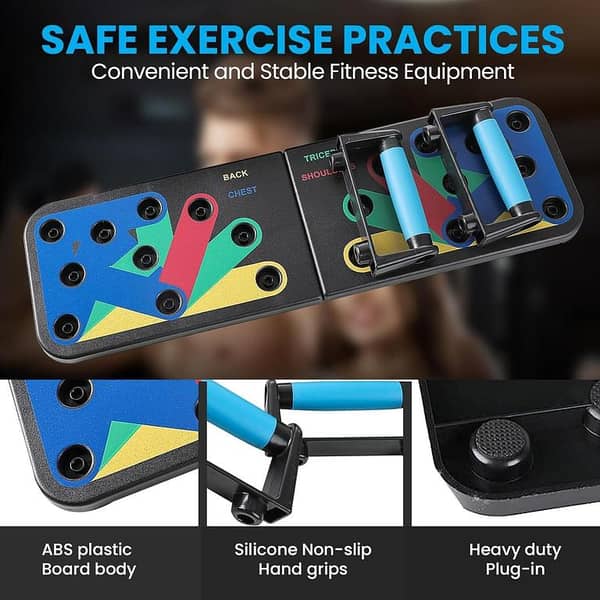 9 IN 1 Push Up Rack Board System Comprehensive Fitness Exercise Workout Pushup Stands KS