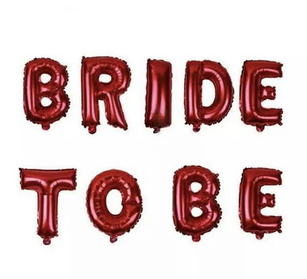 Bride To Be Foil Balloons Rose Gold, Silver, Golden, Red Color Decorations Great for Bridal Shower Party Backdrop