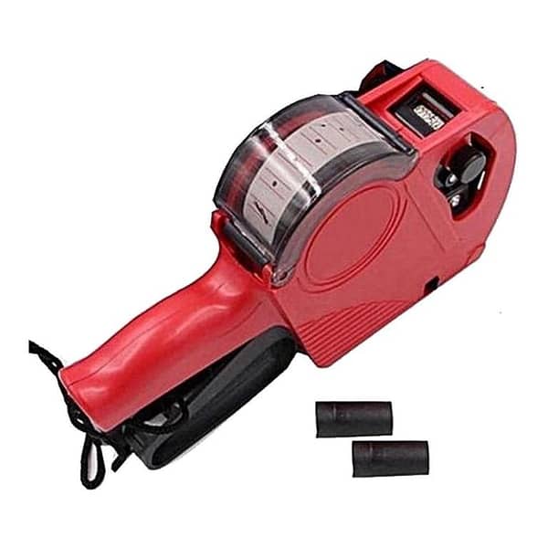MX-5500 8 Digit Price Tag Labeller with 50 Stickers Roll and Ink Roller - Multicolour