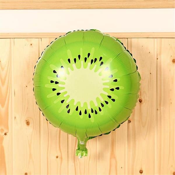 Round Foil Balloons in Watermelon, Kiwi, and Orange Designs for Kids Birthday Party Decorations - K. S.