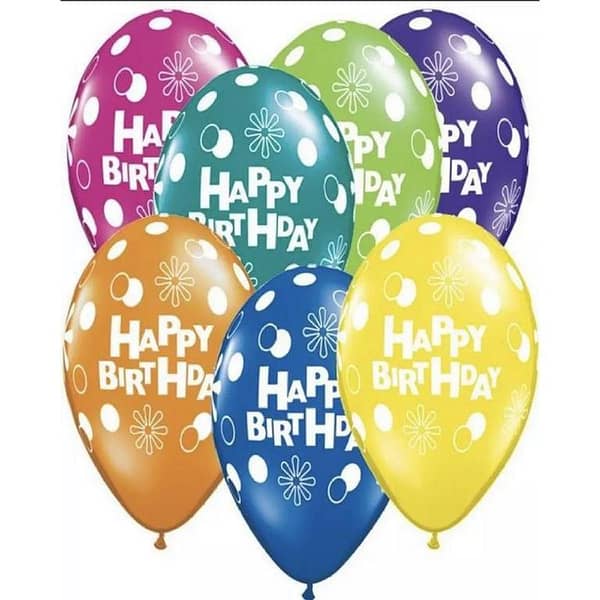 Pack Of 100- Happy Birthday Printed Balloons