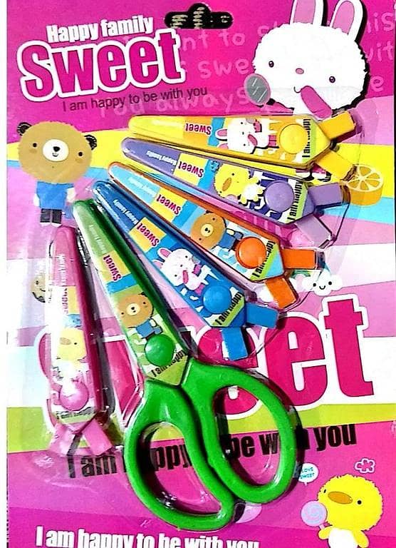 Pack of 6 - Pattern Zigzag Scissors Changeable Head - Pink
