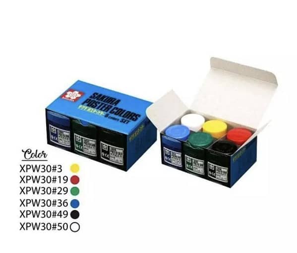 Sakura Poster Colour paints 6 Color Set