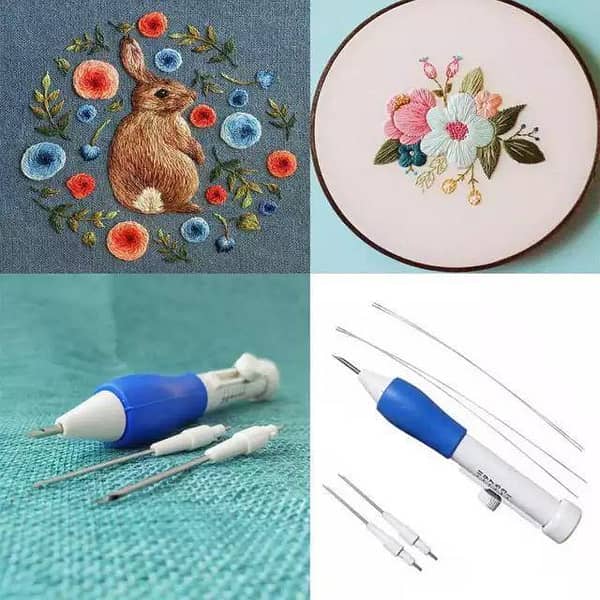 Punch Needle Embroidery needle Pen Embroidery Needle Weaving Tool Fancy knitting needles-KS