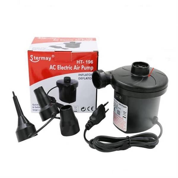 Stermay Quick-Fill Ac Electric Air Pump HT-196 AC (Intex, Bestway) - Black