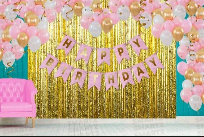 32 Pcs - Blue Happy Birthday Latex Decoration Kit