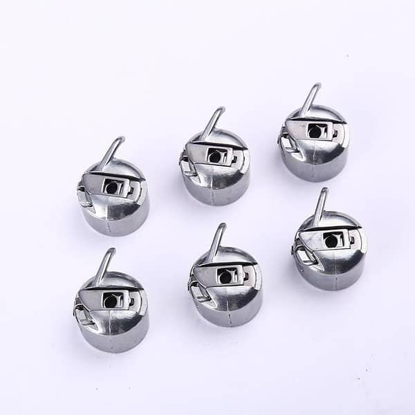 Sewing Machine Silver Metal Bobbin Case 5 piece-KS