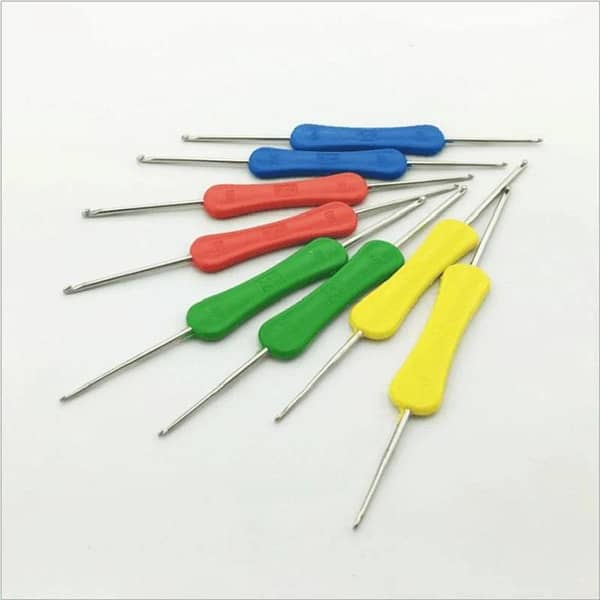 Pack of 2pcs 6 inch Double-Sided Multi Color Knitting Needles Double Heads Crochet Hooks Sewing Embroidery Needles KS