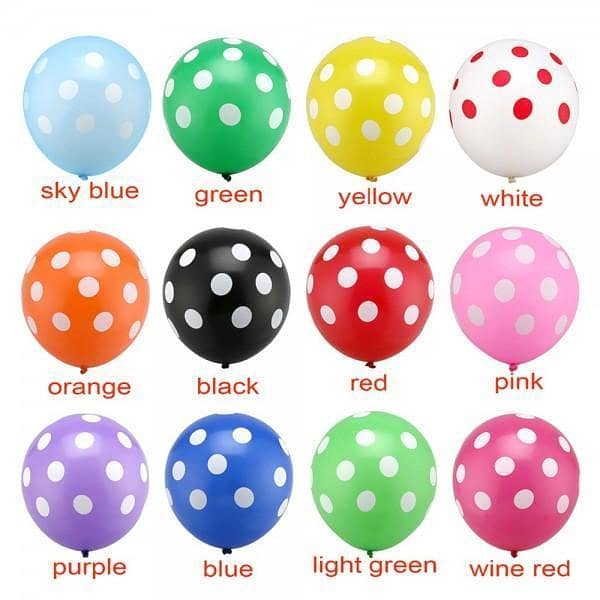 Polka Dots Latex Balloons for Birthday Parties / Wedding / Baby Showers Celebration & Decorations (25 pcs),-(K. S. )