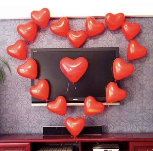 25pcs Red Heart Shaped Latex Balloons For Birthday, Wedding, Anniversary Party Decoration (Pack of 25),-(K. S. )