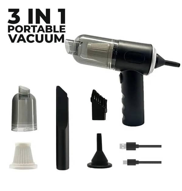 vaccum for car - vaccum cleaners for car - 3in1 vaccum for car - vaccum for home - duster blower - vaccum cleaner for carpet, sofa, interior, office and for home - powerful - rechargeble - portable - balon air pump car vacum cleaner for cleaning house KS