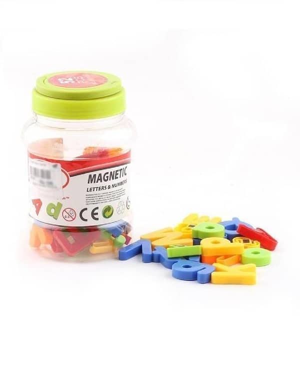 52Pcs - Magnetic Alphabet Learning Jar - Multicolor-(K. S. )