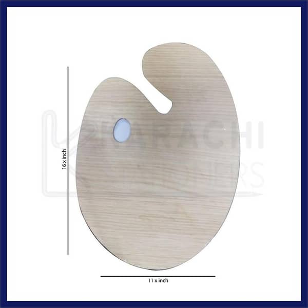 Wooden Palette Oval Art Natural Wood Painting Palettes Holes for Oil Drawing