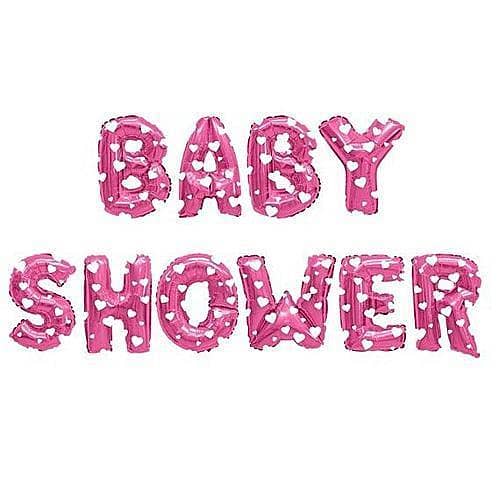 Baby Shower Banner Pink Foil Balloons for Decoration and Celebration,-(K. S. )