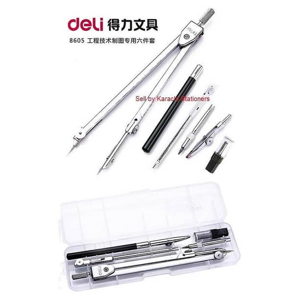 Compass Set for Technical Drawing and Art & Craft Deli 8605